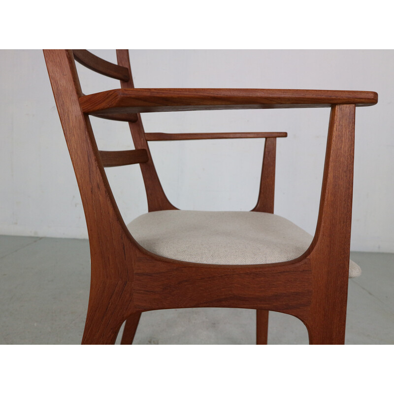 Set of 4 vintage teak dinning chairs by Kai Kristiansen, Denmark 1960s