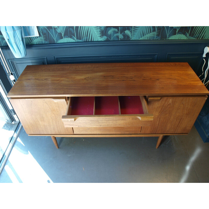 Small sideboard in teak with 3 drawers in the middle - 1960s