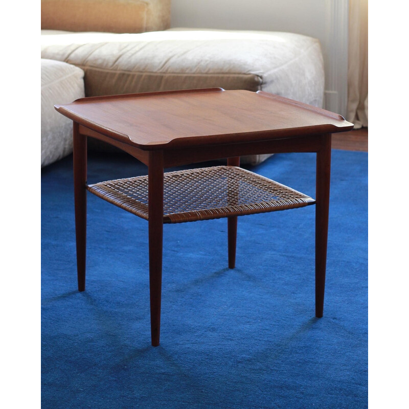 Mesa auxiliar vintage de teca de Poul Jensen para Selig for Jensen, 1960