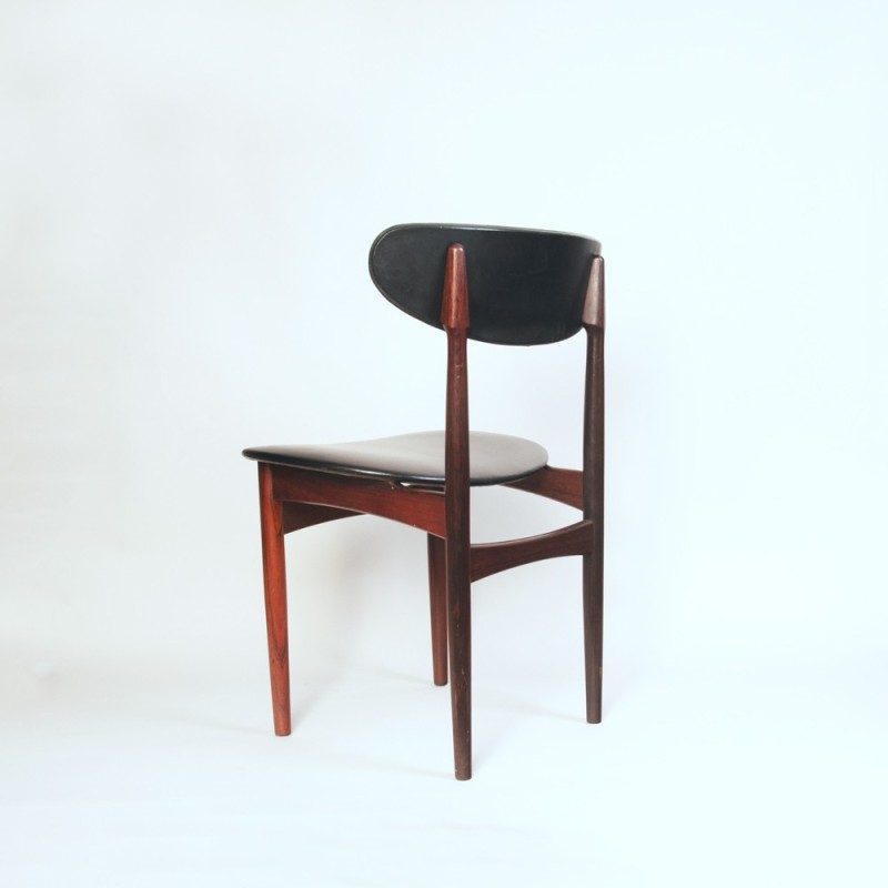 Set of 4 vintage rosewood dining chairs by Scantic Møbelværk, Denmark 1960s