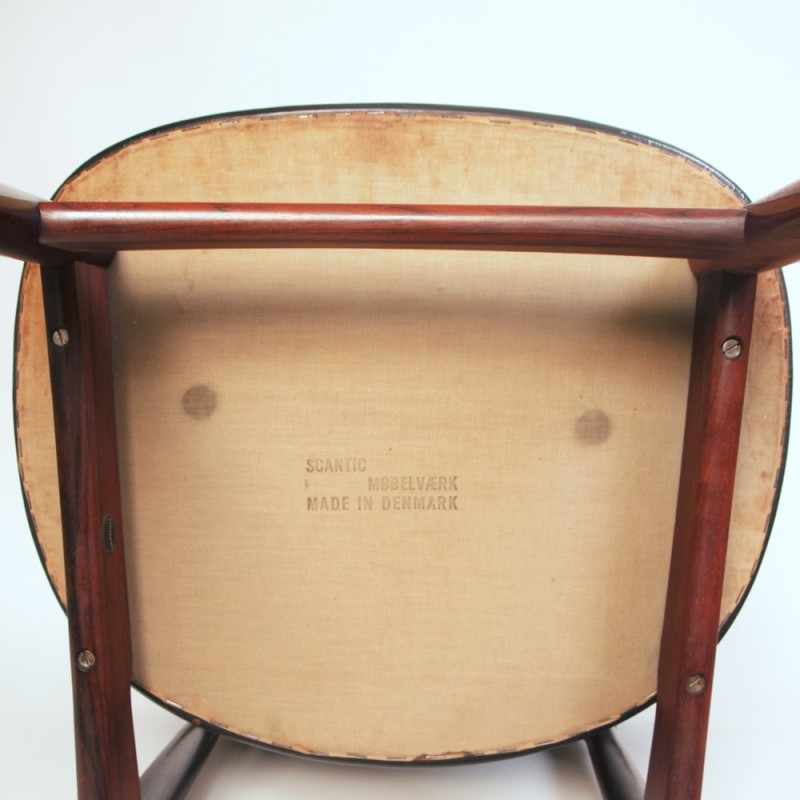 Set of 4 vintage rosewood dining chairs by Scantic Møbelværk, Denmark 1960s