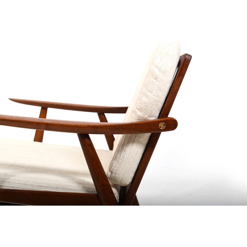 Vintage Ge-270 teakhouten fauteuil van Hans J. Wegner voor Getama, Denemarken 1956