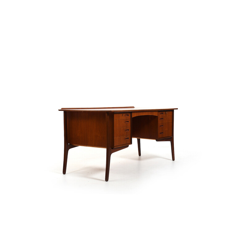 Danish vintage teak desk by Svend Aage Madsen for Hp Hansen, 1960s