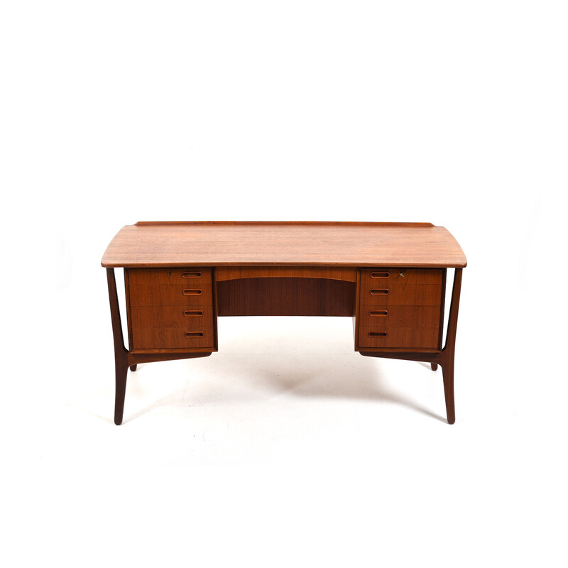 Danish vintage teak desk by Svend Aage Madsen for Hp Hansen, 1960s