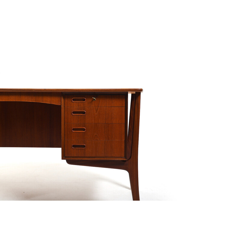 Danish vintage teak desk by Svend Aage Madsen for Hp Hansen, 1960s