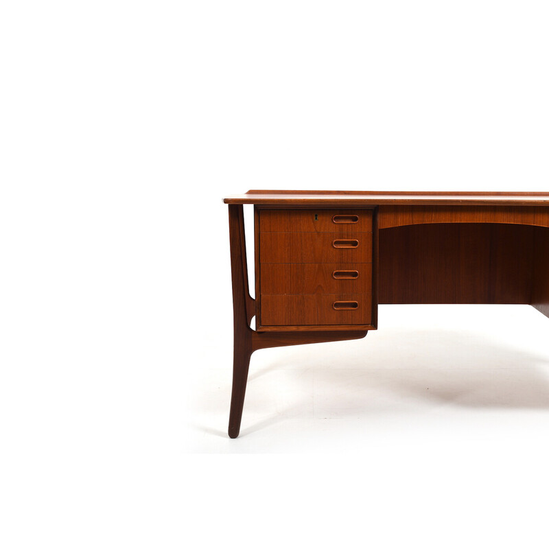 Danish vintage teak desk by Svend Aage Madsen for Hp Hansen, 1960s