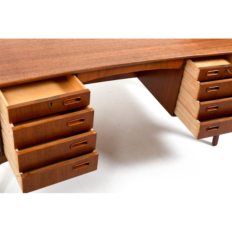 Danish vintage teak desk by Svend Aage Madsen for Hp Hansen, 1960s