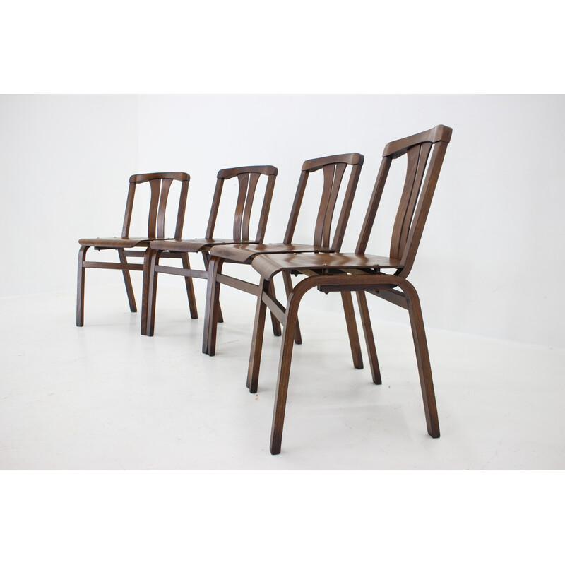 Vintage beechwood side chair by Ton, Czechoslovakia 1980s