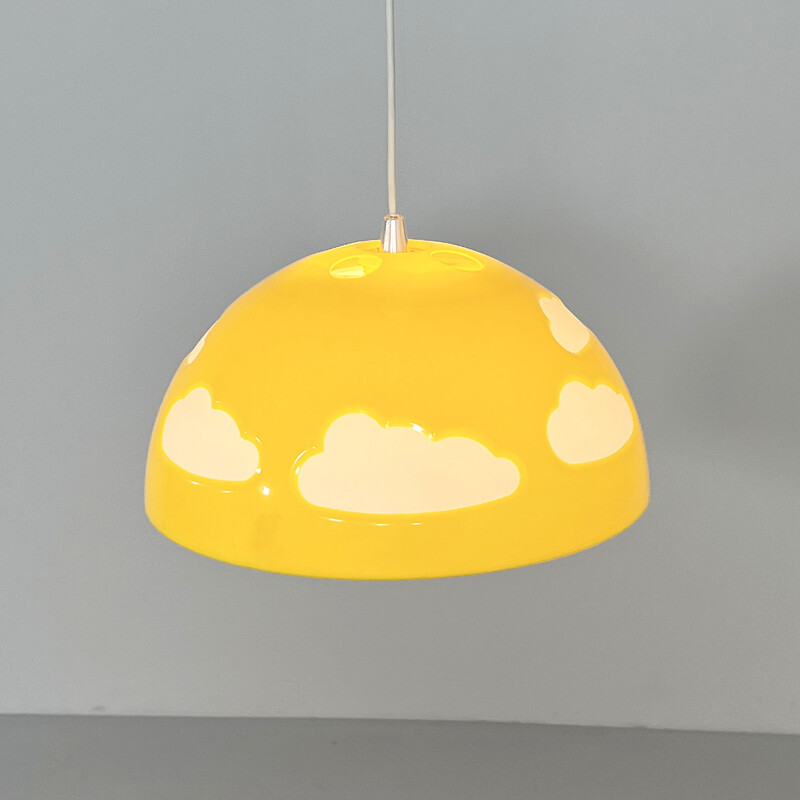 Lampada a sospensione Skojig Cloud gialla vintage di Henrik Preutz per Ikea, anni '90