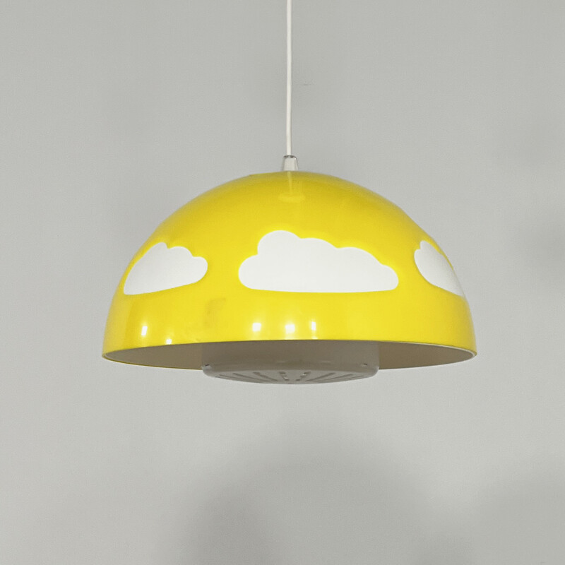 Lampada a sospensione Skojig Cloud gialla vintage di Henrik Preutz per Ikea, anni '90