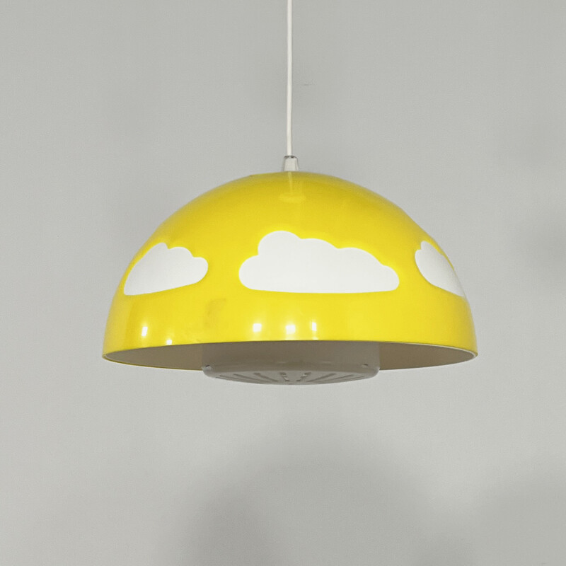 Suspension Skojig Cloud jaune vintage par Henrik Preutz pour Ikea, 1990