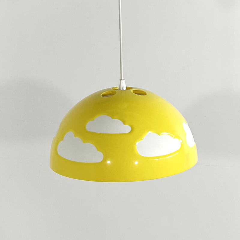 Candeeiro pendente Skojig Cloud amarelo Vintage de Henrik Preutz para Ikea, 1990