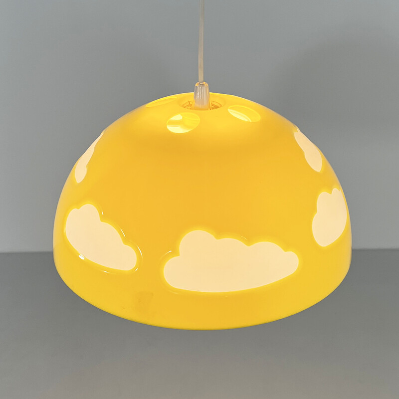 Lampada a sospensione Skojig Cloud gialla vintage di Henrik Preutz per Ikea, anni '90