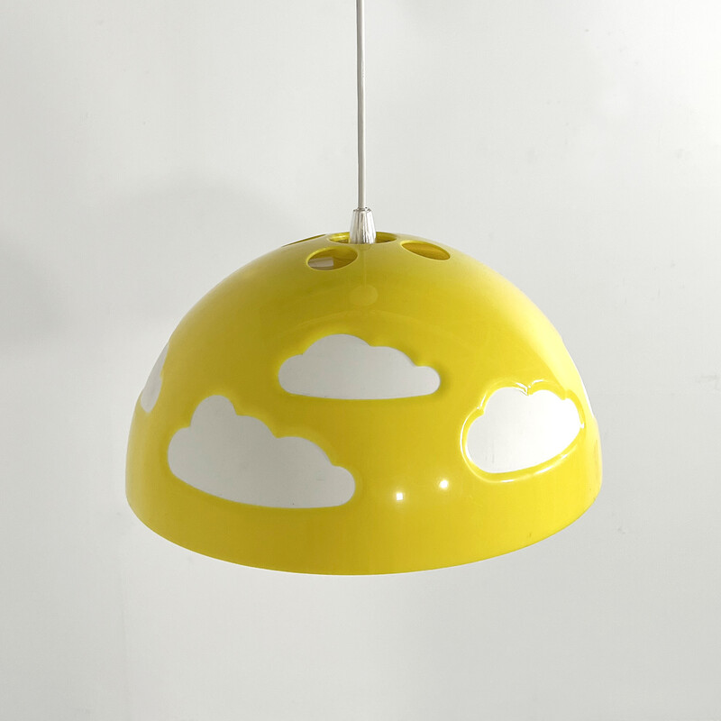 Candeeiro pendente Skojig Cloud amarelo Vintage de Henrik Preutz para Ikea, 1990