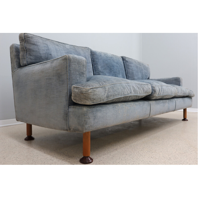 Mid century 3-seater velvet sofa, 1960s