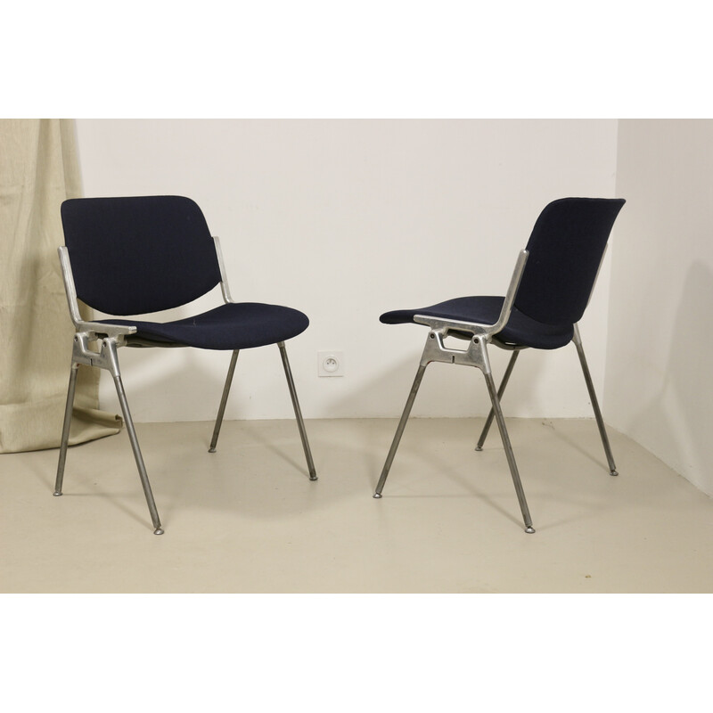Paar vintage Dsc 106 stoelen van Giancarlo Piretti voor Anonima Casteli, 1960