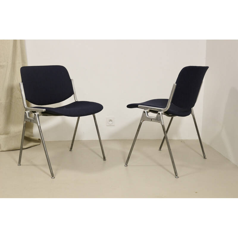 Pair of vintage Dsc 106 chairs by Giancarlo Piretti for Anonima Casteli, 1960