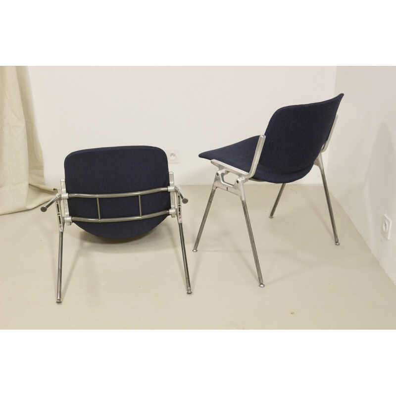 Pair of vintage Dsc 106 chairs by Giancarlo Piretti for Anonima Casteli, 1960