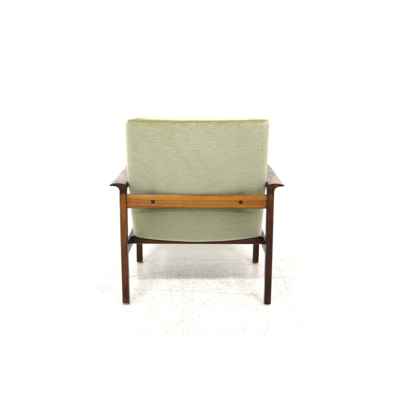 Scandinavian vintage rosewood armchair by Fredrik kayser for Vatne Möbler, Norway 1960
