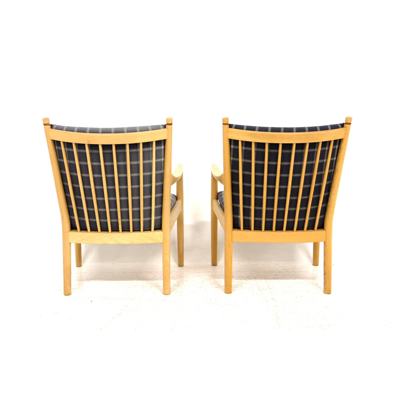 Pair of vintage armchairs "model 1788" by Hans J Wegner for Fritz Hansen, Denmark 1970
