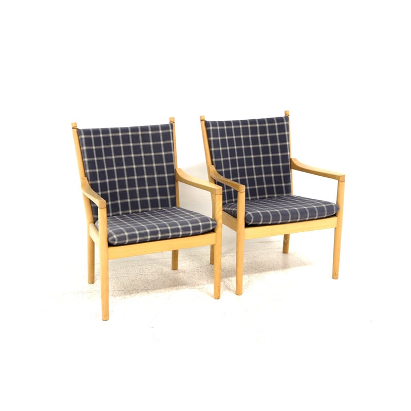 Pair of vintage armchairs "model 1788" by Hans J Wegner for Fritz Hansen, Denmark 1970