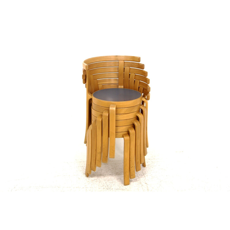 Set of 6 vintage chairs "The 8000 serie" by Rud Thygesen and Johnny Sørensen, Denmark 1980