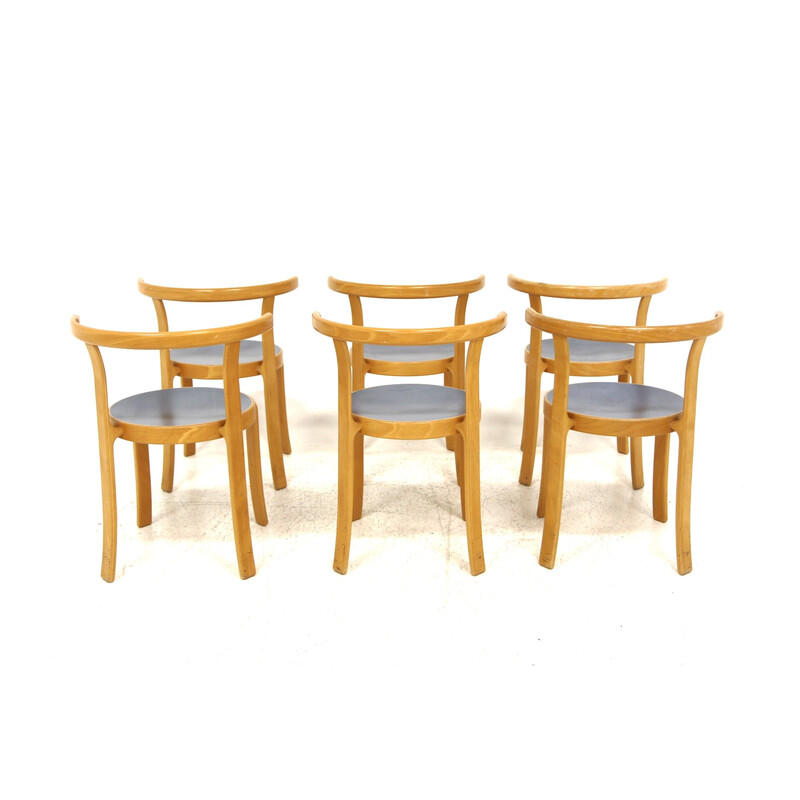 Set van 6 vintage stoelen "De 8000-serie" van Rud Thygesen en Johnny Sørensen, Denemarken 1980