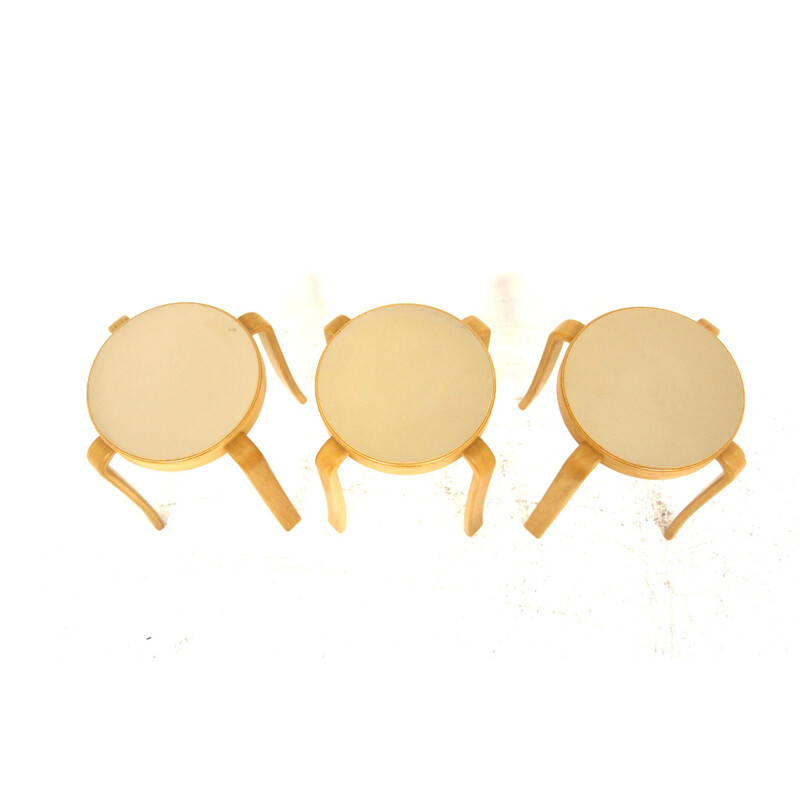 Set of 3 vintage stools "The 8000 serie" by Rud Thygesen and Johnny Sørensen, Denmark 1960