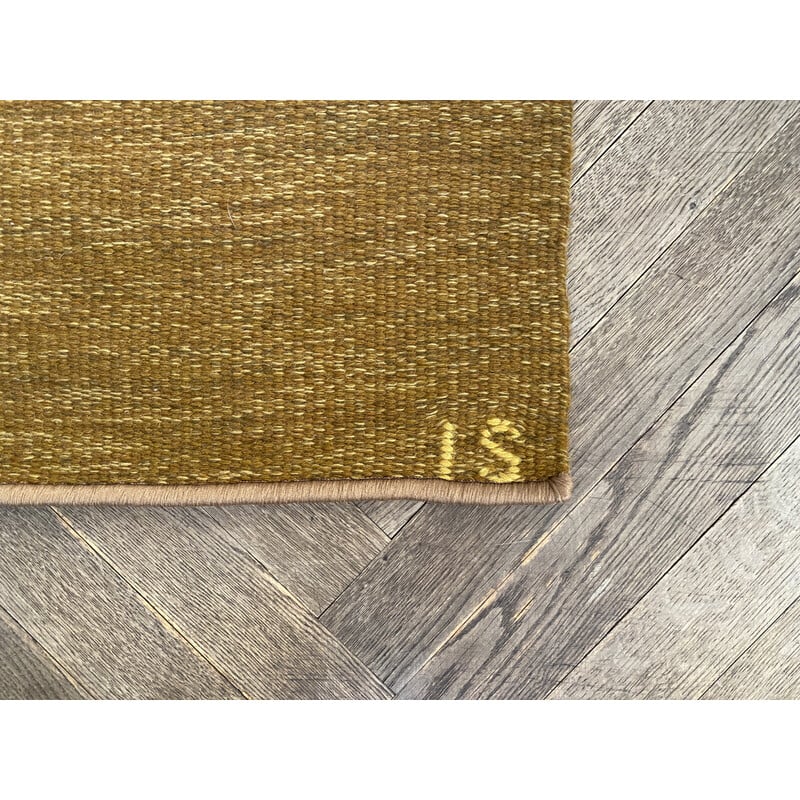 Swedish vintage hand woven Röllakan rug by Ingegerd Silow, Sweden 1940s