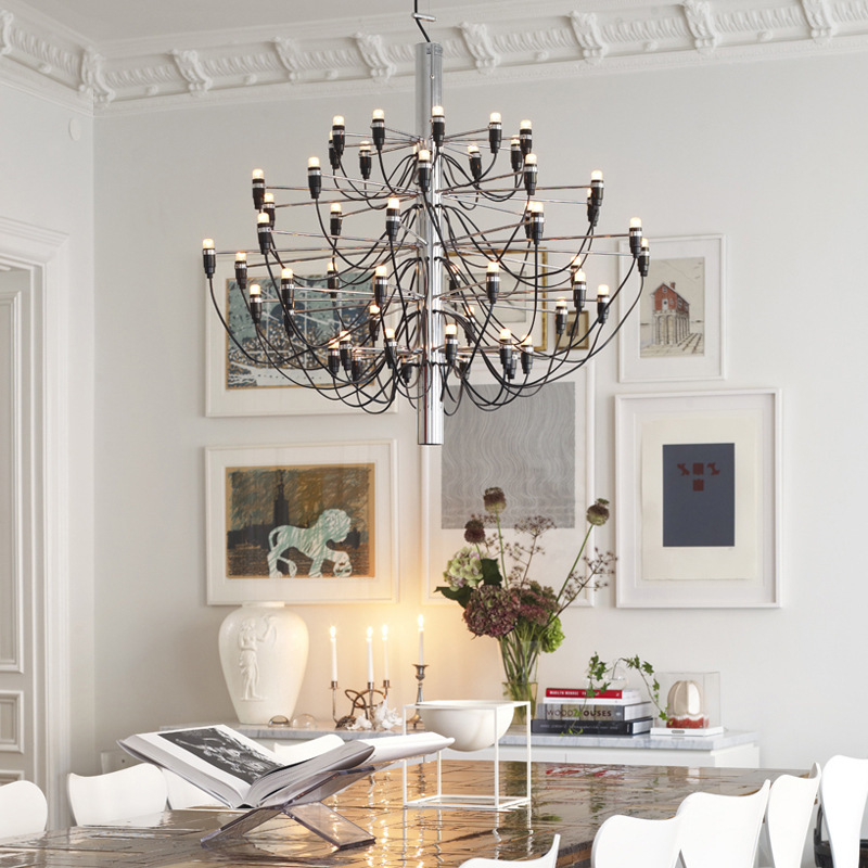 Vintage chandelier 2097 by Gino Sarfatti for Flos