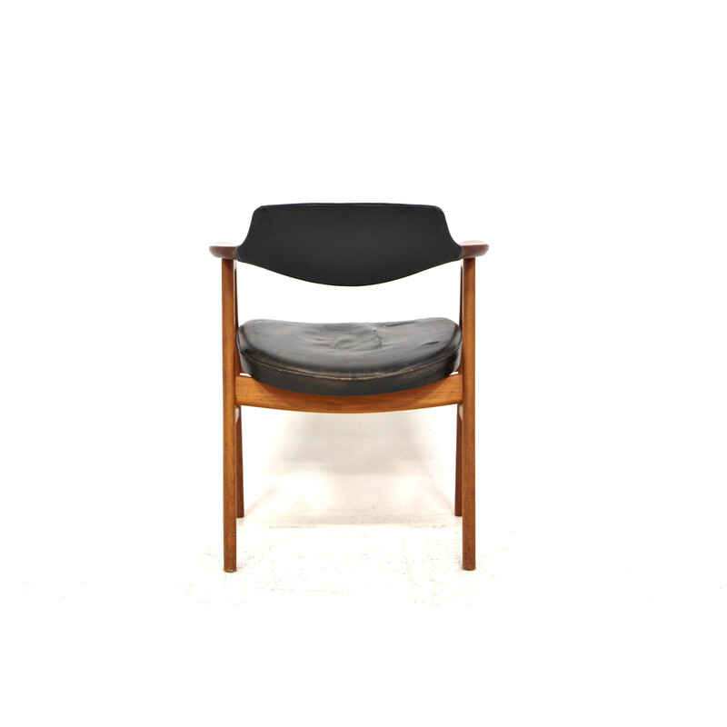 Sillón vintage escandinavo de teca de Erik Kirkegaard, Suecia 1960