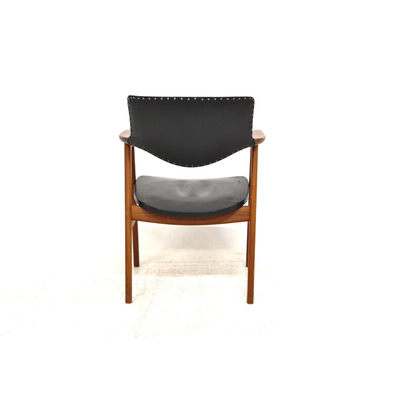 Vintage Scandinavische teakhouten fauteuil van Erik Kirkegaard, Zweden 1960