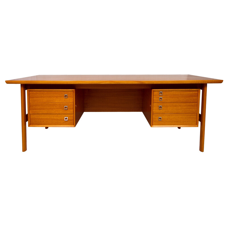 Danish mid century large executive desk - 1960s  