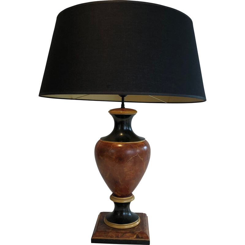 Lampe vintage Balustre en bois