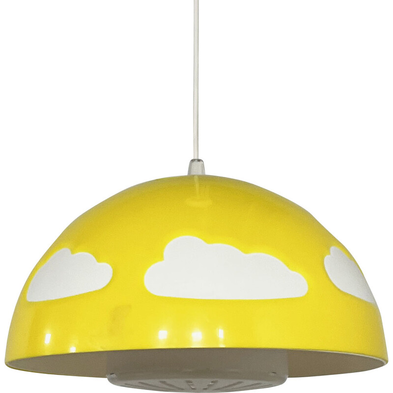 Lampada a sospensione Skojig Cloud gialla vintage di Henrik Preutz per Ikea, anni '90