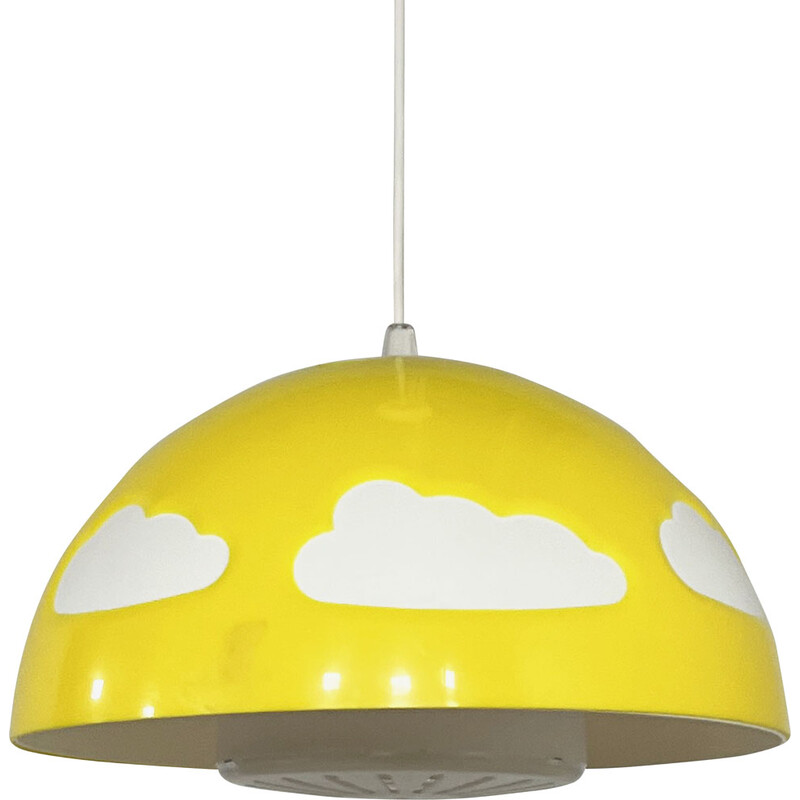 Suspension Skojig Cloud jaune vintage par Henrik Preutz pour Ikea, 1990