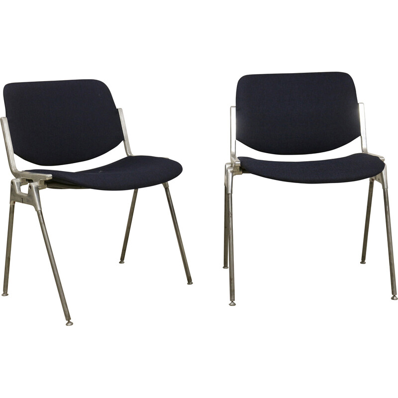 Pair of vintage Dsc 106 chairs by Giancarlo Piretti for Anonima Casteli, 1960