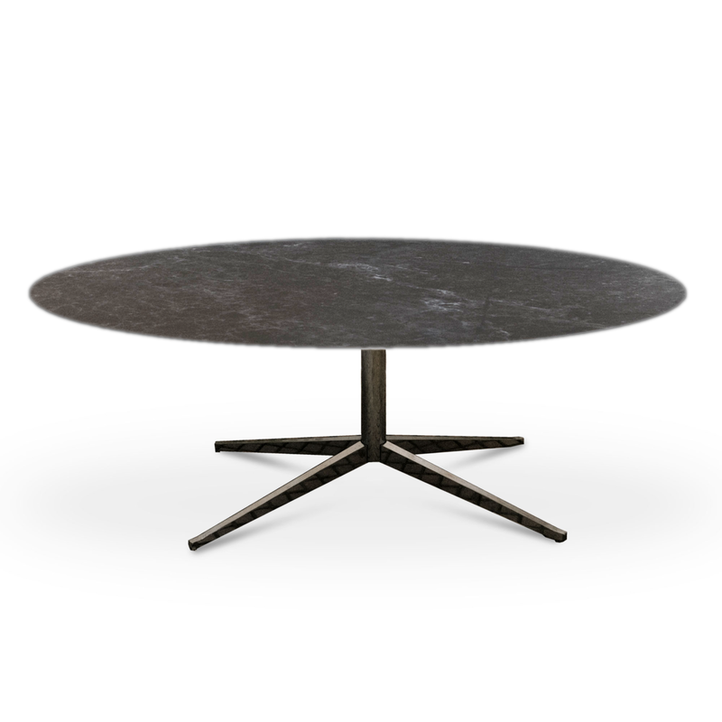 Vintage Marquinia marble oval table by Florence Knoll