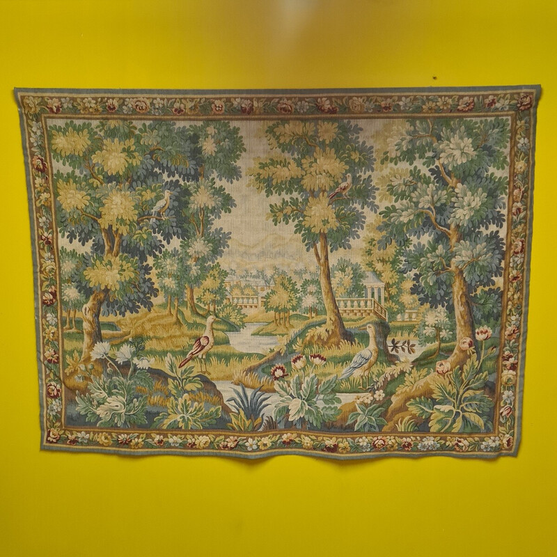 Vintage French Aubusson tapestry by Robert Four, 1977