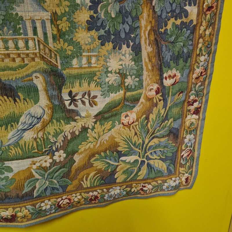 Vintage French Aubusson tapestry by Robert Four, 1977