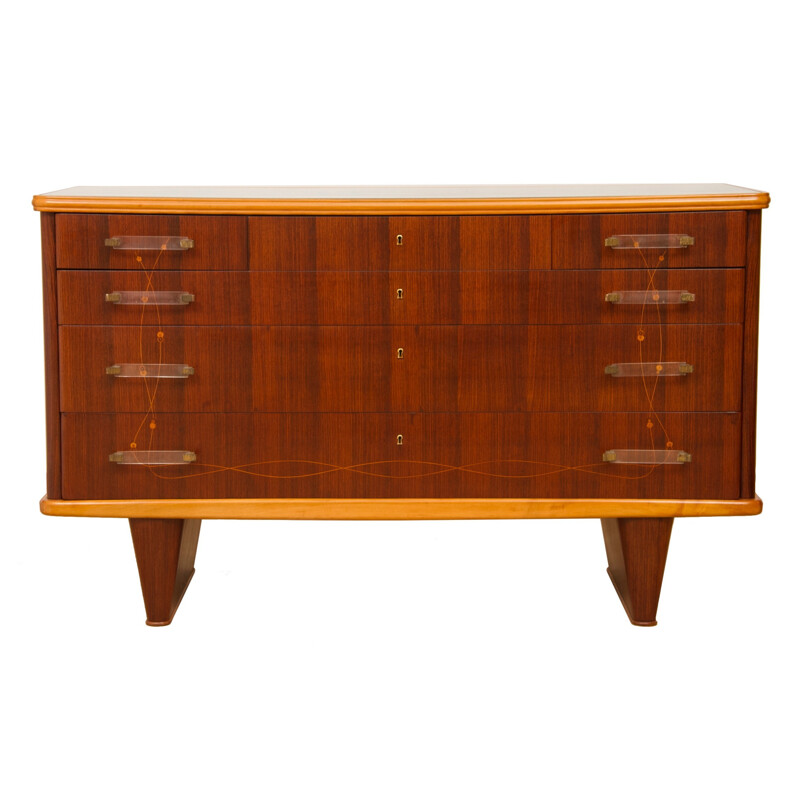 Italian mid-century walnut chest of drawers, Mario Ballini - 1960s