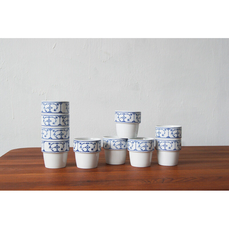 Lot de 10 mugs bleus vintage de Saks Jäger Eisenberg, 1970