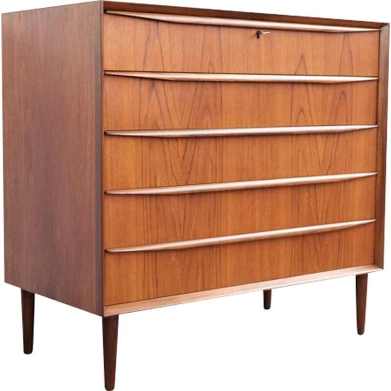 Scandinavian chest of drawers in teck - 1960s