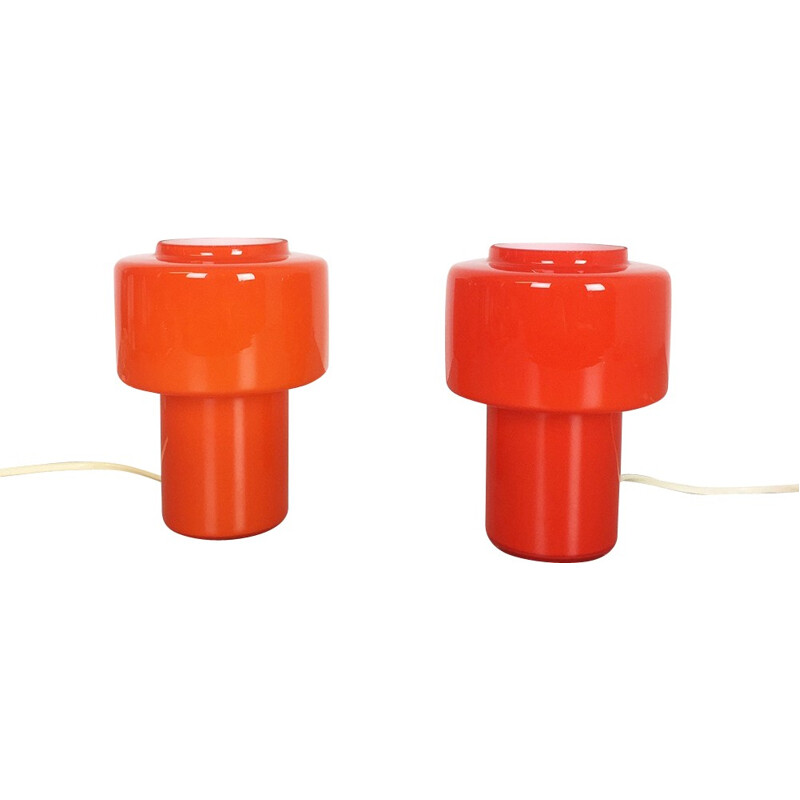 Pair of modernist table lights for Luxus Vittsjö by Uno & Östen Kristiansson - 1970s