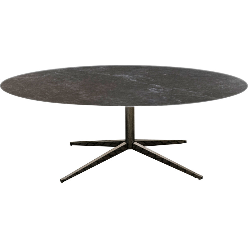 Vintage Marquinia marble oval table by Florence Knoll