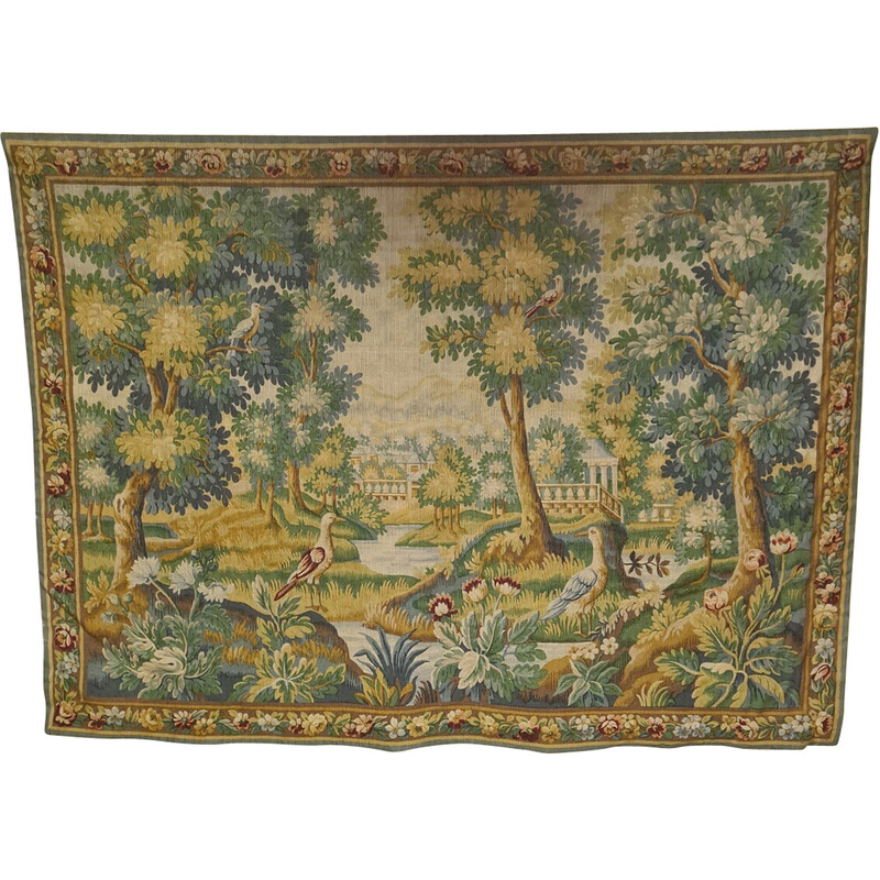 Vintage French Aubusson tapestry by Robert Four, 1977
