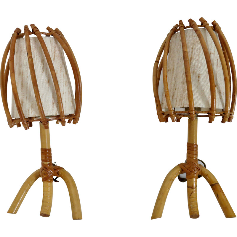 Pair of vintage wall lamps by Louis Sognot, France 1960