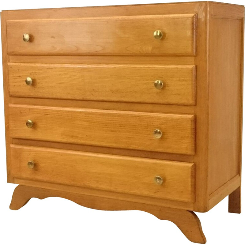 Vintage chest of drawers in light oakwood - 1950s