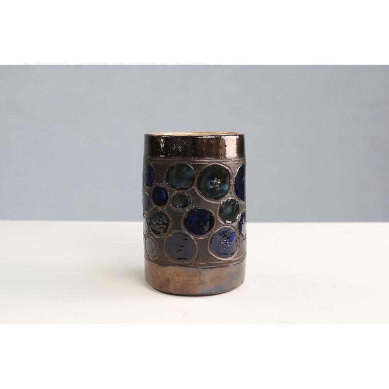 Vintage ceramic vase by Perignem, 1960s