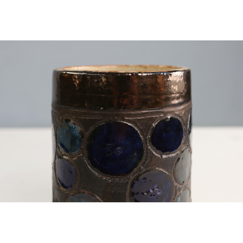 Vaso de cerâmica Vintage da Perignem, década de 1960